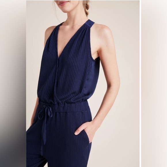 Anthropologie Saturday Sunday Sleeveless Ribbed Knit Jumpsuit Romper - Picture 2 of 14